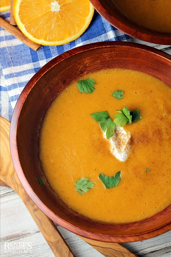 Instant Pot Moroccan Spiced Butternut Squash Soup